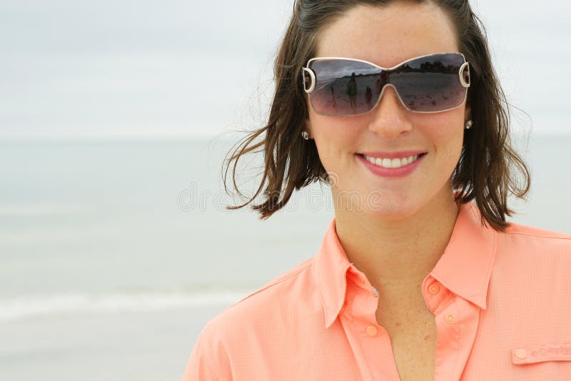 Beautiful brunette headshot upclose