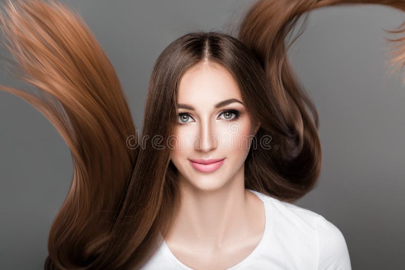 Woman with Shiny Straight Long Hair. Stock Image - Image of face, female: 104343677 Woman with Shiny Straight Long Hair. Stock Image - Image of face, female: 104343677