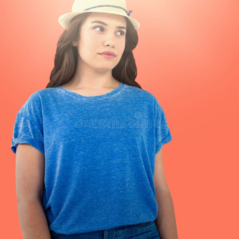 Composite image of beautiful brunette women wearing casual clothes royalty free stock image Composite image of beautiful brunette women wearing casual clothes royalty free stock image