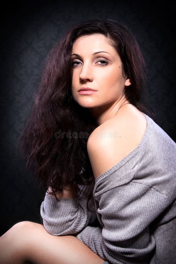 Beautiful Brunette Stock Image Image Of Female Long 36439613