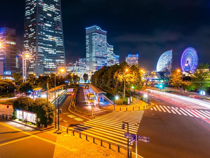 Beautiful Yokohama Skyline City in Japan Editorial Stock Image - Image ...