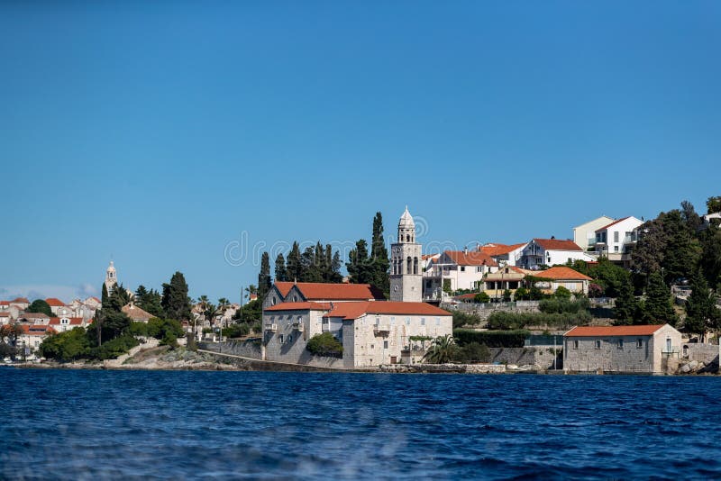 Beautiful buildings by the water captured in Dalmatien, Croatia