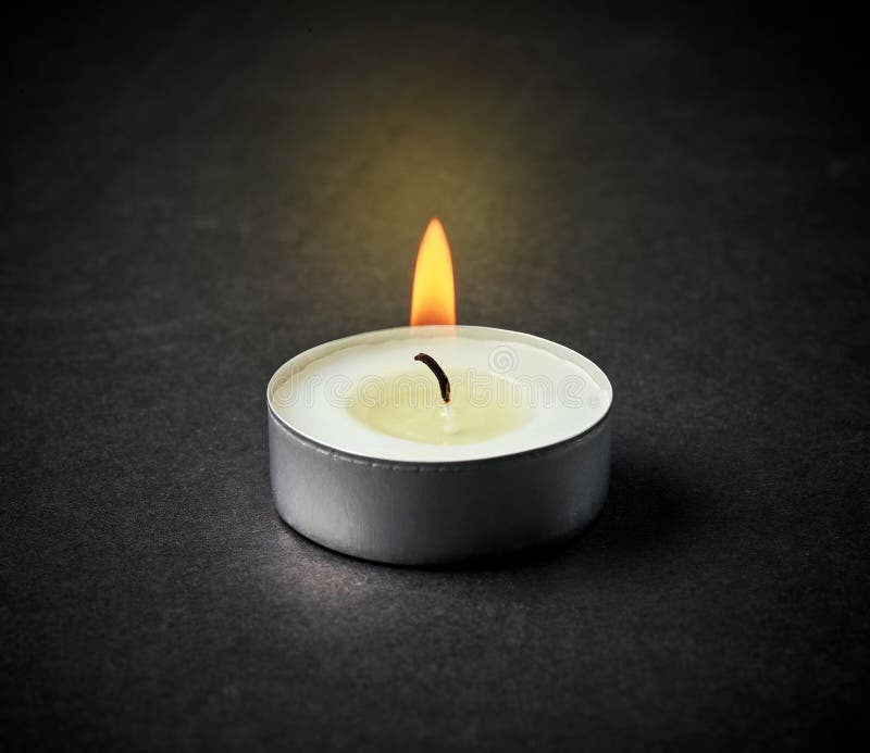 Beautiful burning candle stock photo. Image of memory 235637786