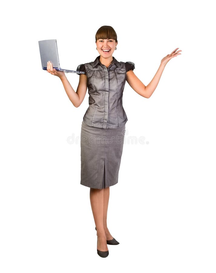 Beautiful businesswoman with laptop