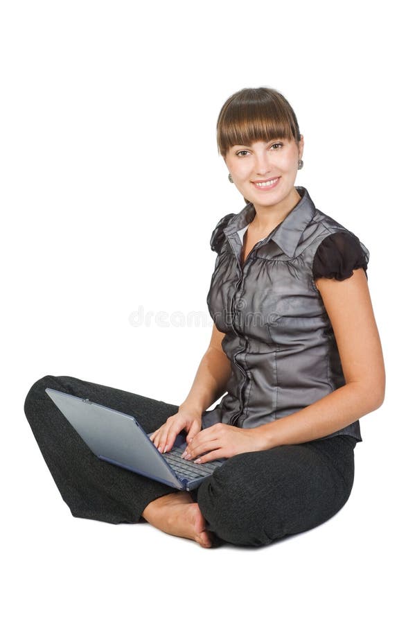 Beautiful businesswoman with laptop