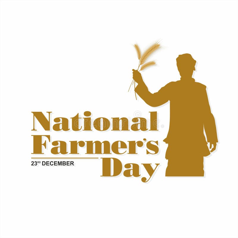 National Farmers Day Banner Design Illustration Stock Vector