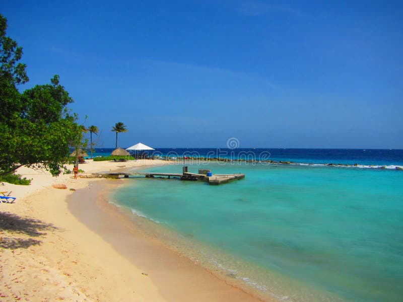 Beautiful Caribbean beach resort Curacao royalty free stock images Beautiful Caribbean beach resort Curacao royalty free stock images