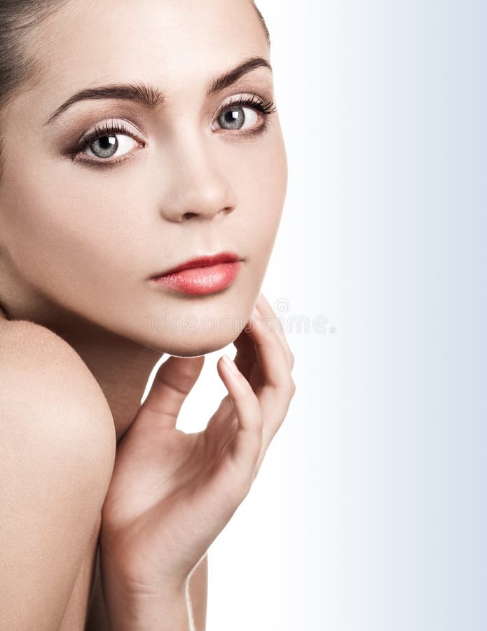 Beautiful caucasian young woman stock photography