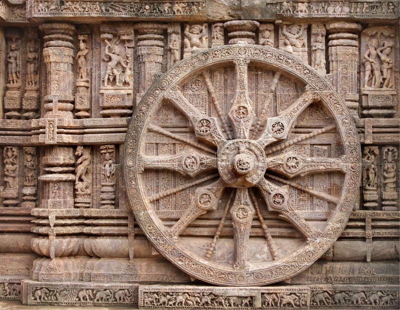 Beautiful chariot Wheel, Konark Sun Temple, Orissa