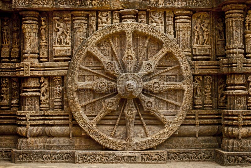 Beautiful chariot Wheel, Konark Sun Temple, Orissa