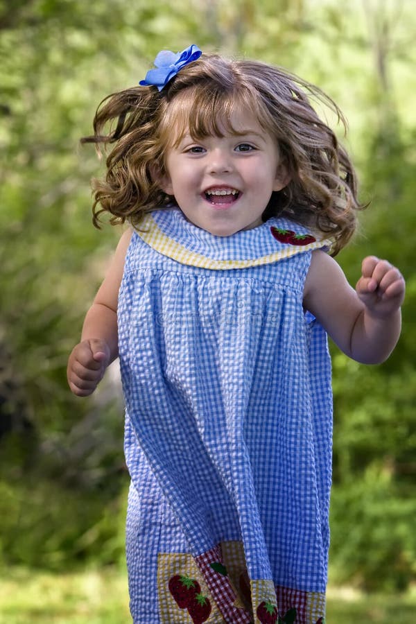 Beautiful Child Jumping For Joy Stock Image Image 9559035