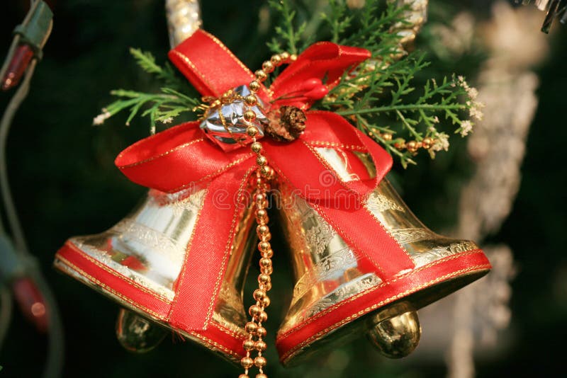 Beautiful christmas bells stock image. Image of handbells 7311795