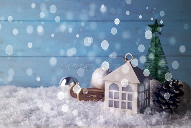 Beautiful Christmas house stock image. Image of deco - 105513587