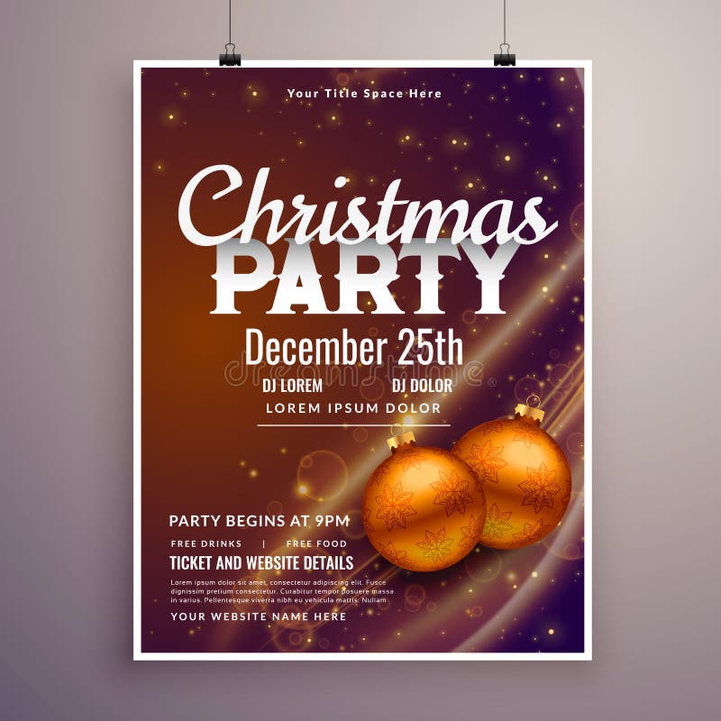 beautiful christmas party poster design template with light effect royalty free illustration beautiful christmas party poster design template with light effect royalty free illustration