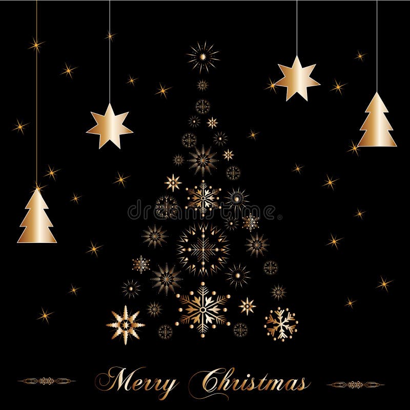 Beautiful christmas tree royalty free illustration