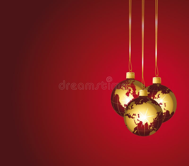 Beautiful christmas world ornaments. vector illustration