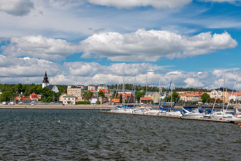 Beautiful city view of Hudiksvall in Sweden stock image Beautiful city view of Hudiksvall in Sweden stock image