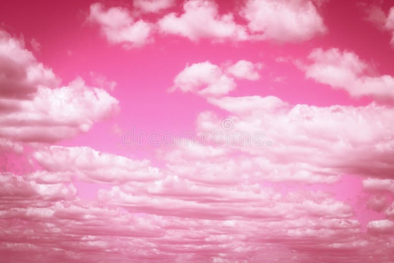 Beautiful Clouds with Pink Sky Background. Nature Weather, Cloud Pink