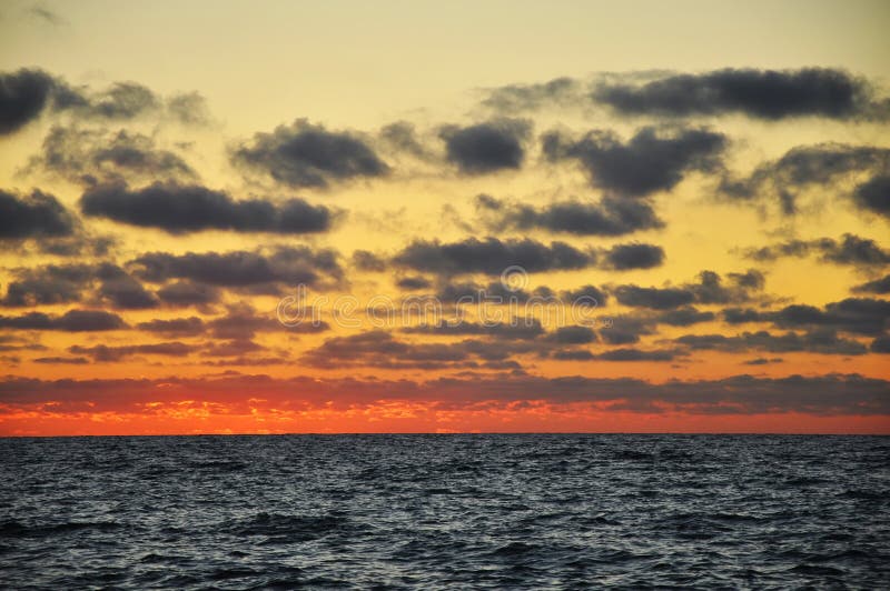 Beautiful cloudscape over the sea. stock photography