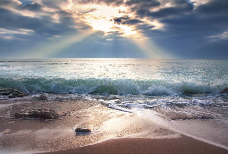 Beautiful cloudscape over the sea. royalty free stock photography