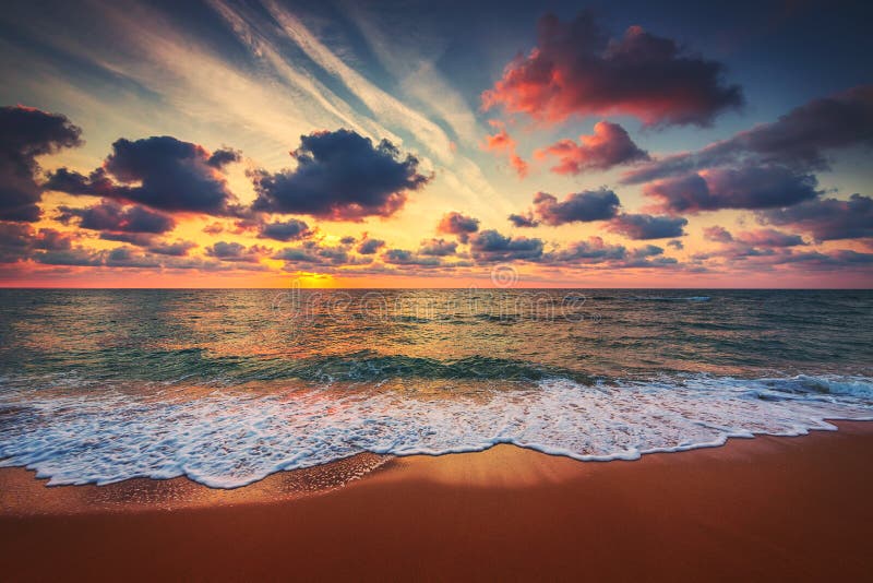 Beautiful sunrise over the sea