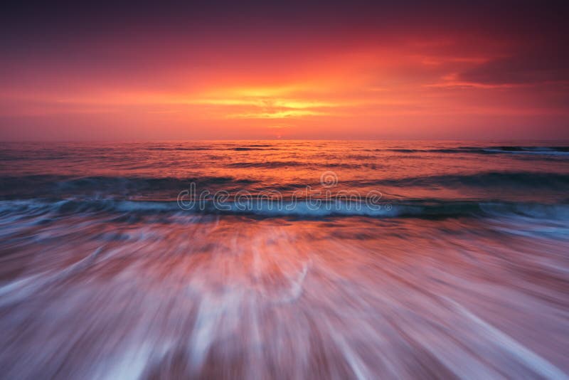 Beautiful cloudscape over the sea, sunrise shot royalty free stock image
