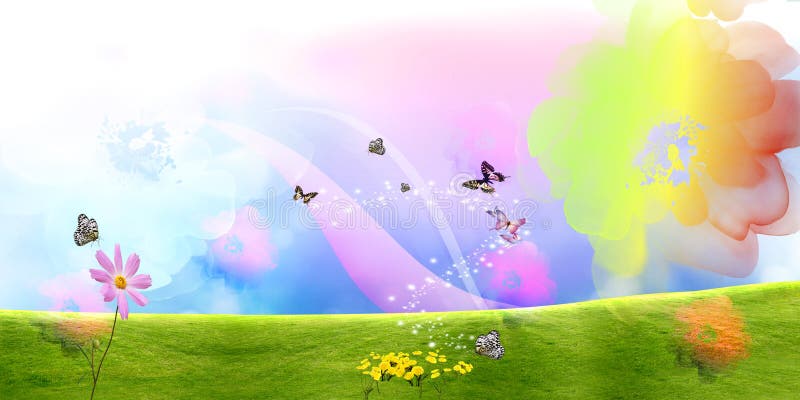 Beautiful colored floral background