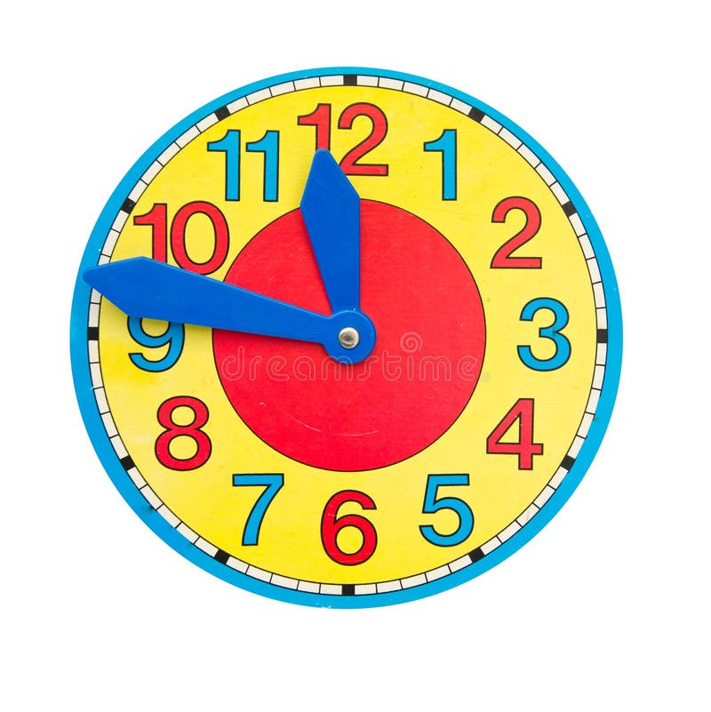 Beautiful colorful clock dial clock-face on isolated white