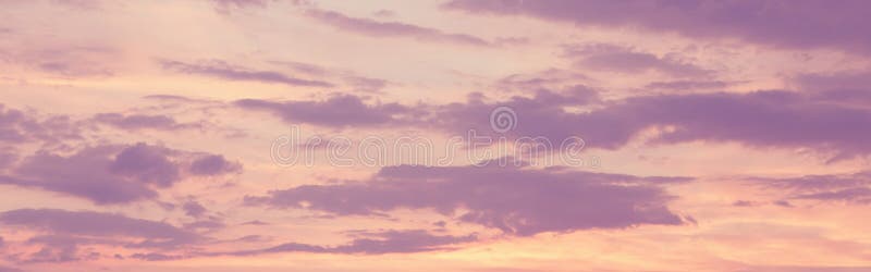 Beautiful Colorful Pink Purple Clouds on Sky at Sunset or Sunrise. Evening  or Morning Pastel Color Sky Natural Eco Backgrounds. Stock Photo - Image of  airy, background: 199416012