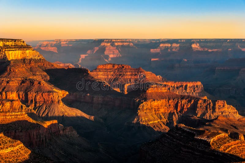 Beautiful colorful sunrise at Grand Canyon national park