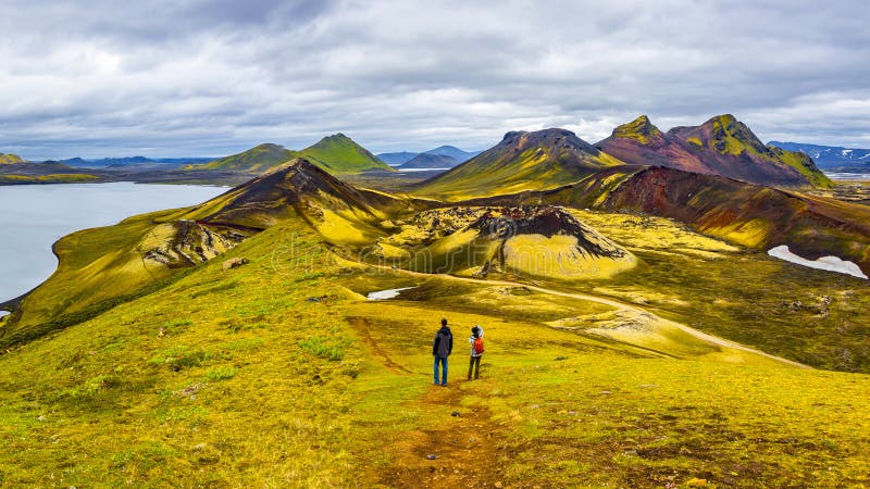 Beautiful Colorful Volcanic Mountains Landmannalaugar In Iceland