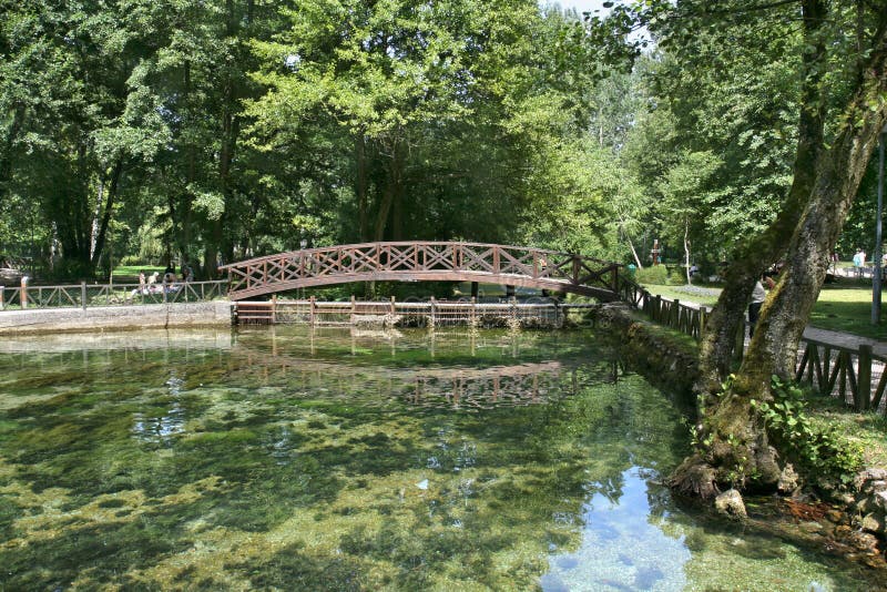 Beautiful colour of spring Bosna river