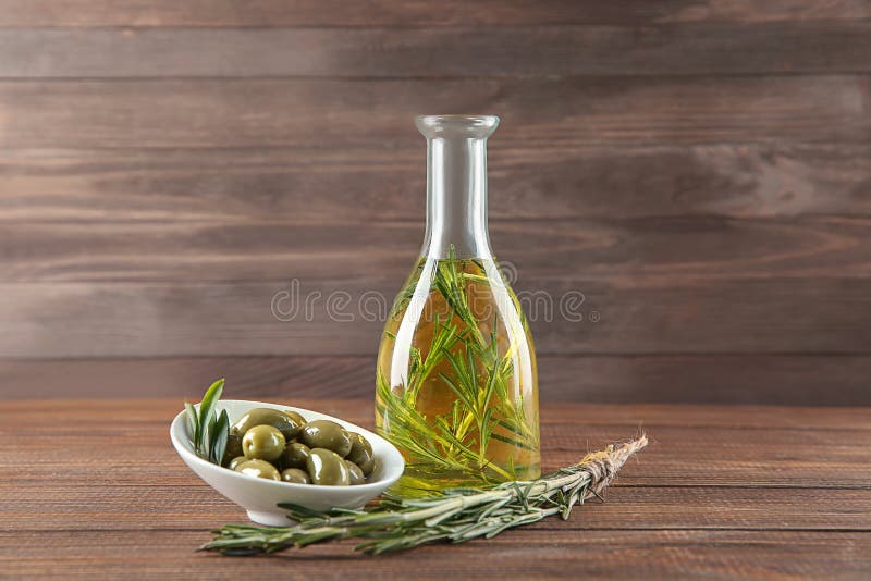Beautiful Composition with Olive Oil on Wooden Table Stock Photo Image of natural, background