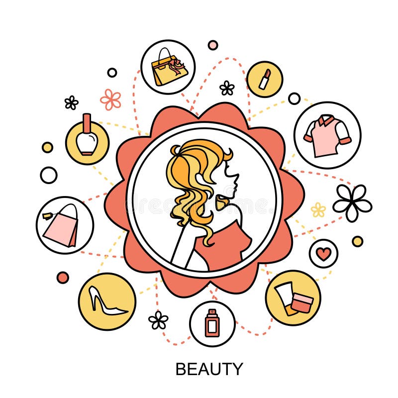 Beautiful concept stock illustration