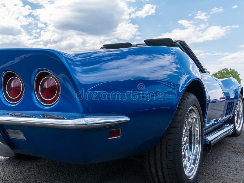 Details of a pristine classic Chevy Corvette. Details of a pristine classic Chevy Corvette