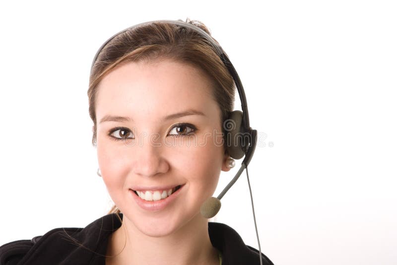 Beautiful costumer service stock photo
