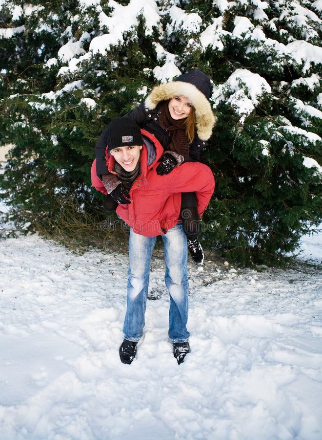 Beautiful couple kissing