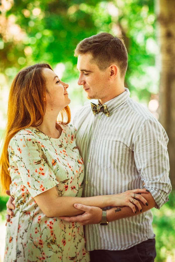 Couple Natural Kiss Closeup Portrait Stock Image Image of lips, love