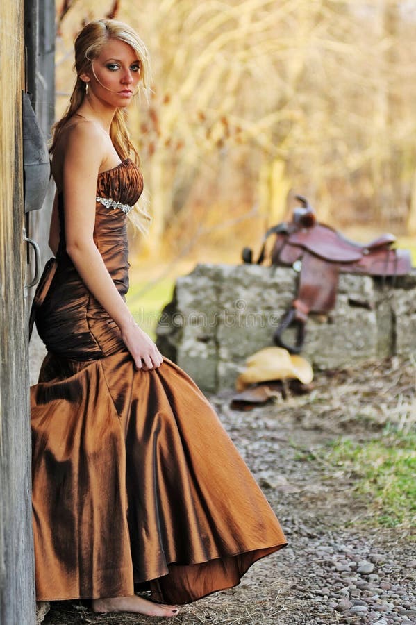 formal dress with cowboy boots