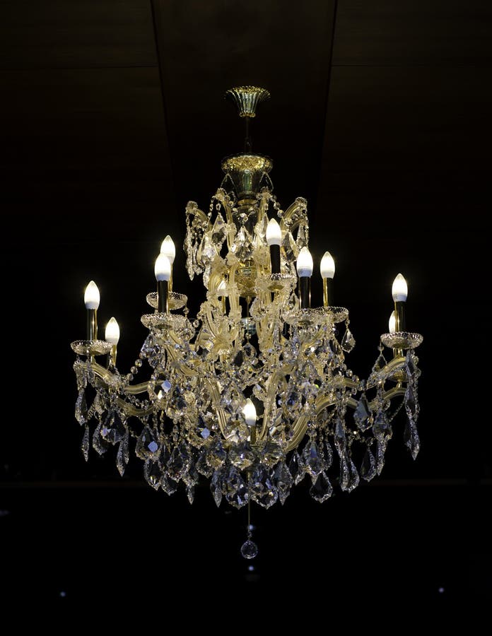 Beautiful crystal chandelier royalty free stock image