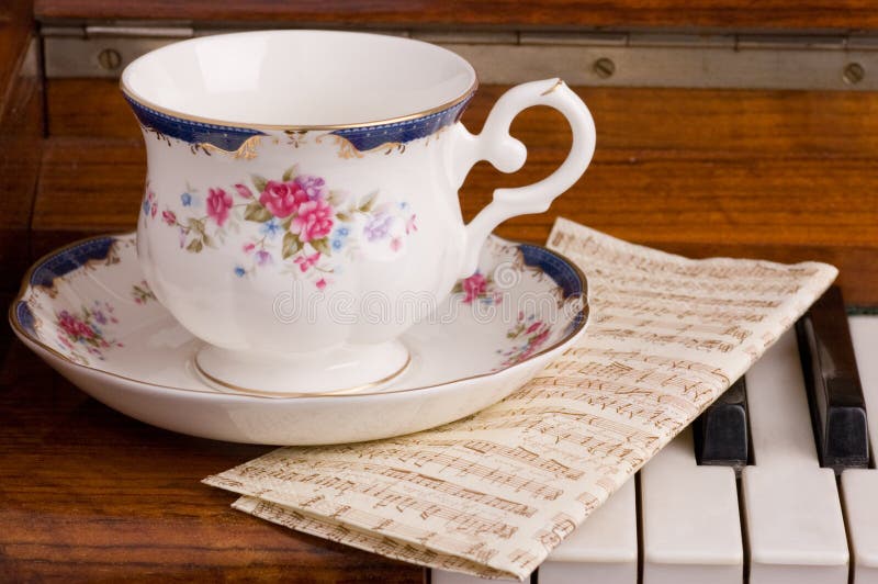 Beautiful cup on the piano