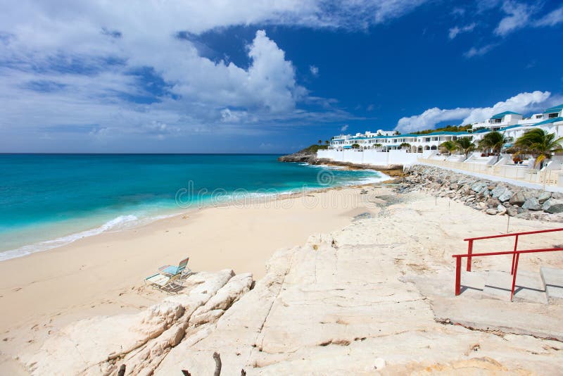 Cupecoy Beach on St Martin Caribbean Stock Image Image of getaway