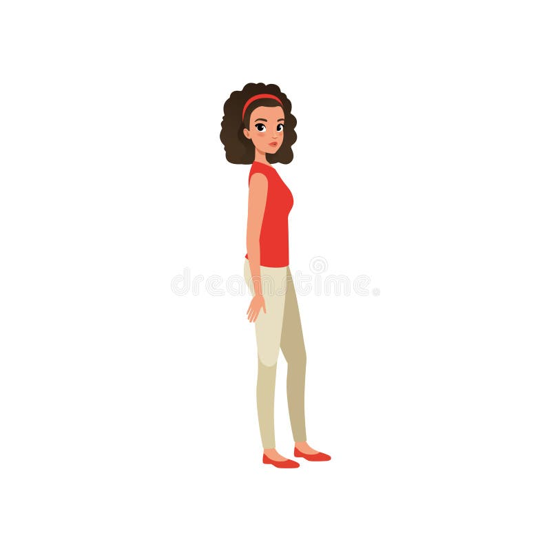 People Standing Sideways Stock Illustrations – 119 People Standing