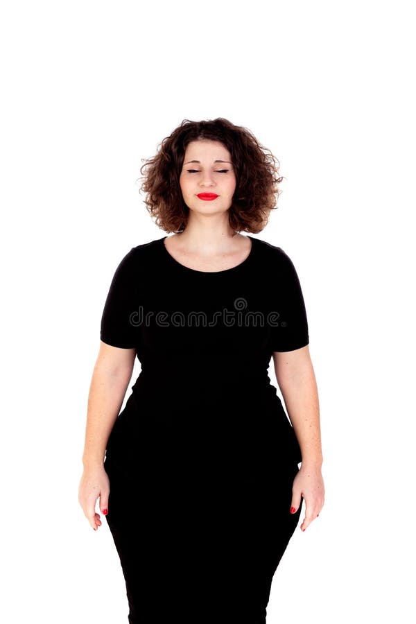 Beautiful Plus-size Model with Big Breast Smiling at Camera Stock Image -  Image of curvy, hands: 117198485