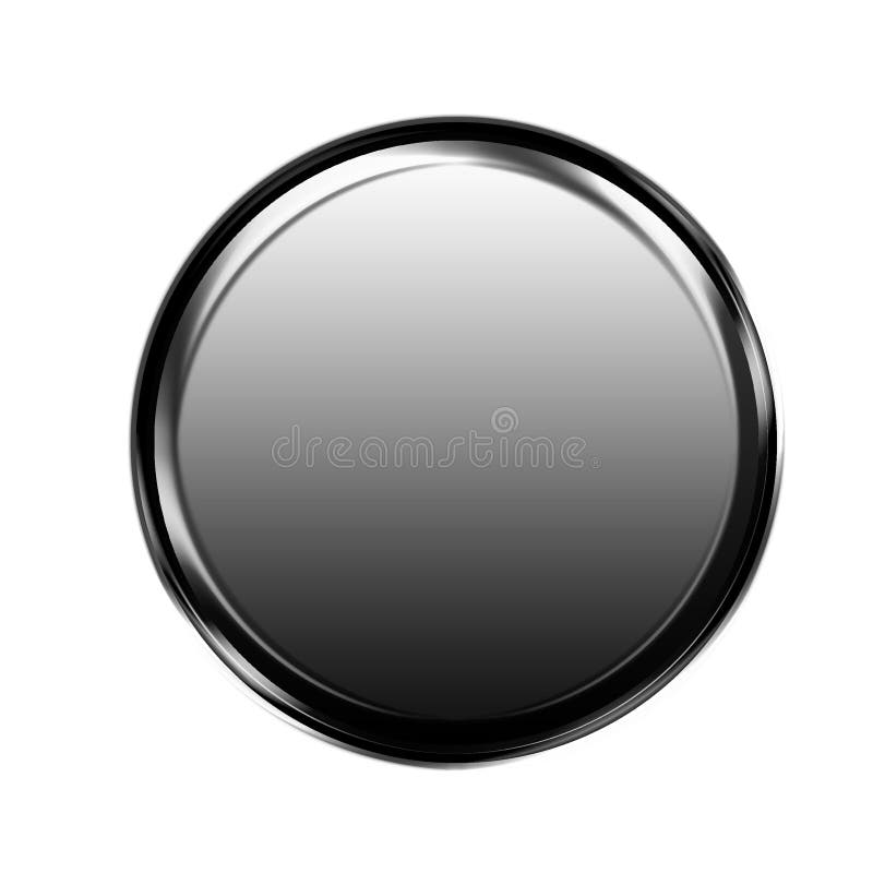 Beautiful 3d Round Shape Empty Glossy Button Set-5 Stock Illustration