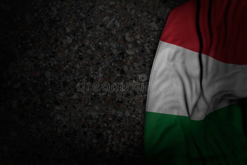 Wonderful Day of Flag 3d Illustration - Dark Photo of Italy Flag with Large  Folds on Dark Asphalt with Free Place for Your Text Stock Illustration -  Illustration of italian, folds: 170836377