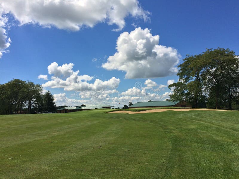 Beautiful day for a round of golf. stock photography Beautiful day for a round of golf. stock photography