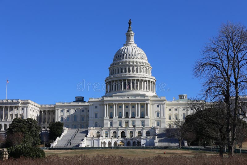 Beautiful daytime view of the Washington Capitol stock photos