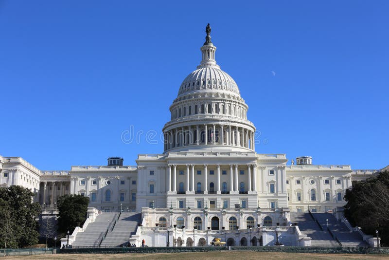 Beautiful daytime view of the Washington Capitol royalty free stock image