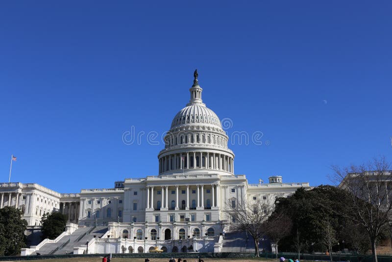 Beautiful daytime view of the Washington Capitol stock photo